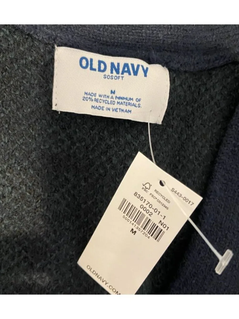 NWT Old Navy Sweater Vest Button Front Grandpa Preppy Navy Green Plaid M New